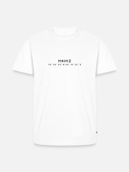Mainz coordinates - Men's Premium Organic T-Shirt - white