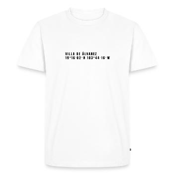 Colima, Mexico Coordinates - Men's Premium Organic T-Shirt - white - Front - Nico (187cm)