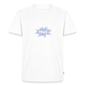 1963 - Men's Premium Organic T-Shirt - white - Front - Nico (187cm)