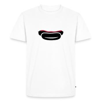 Saucisse - T-shirt Premium bio Homme - blanc - Devant - Nico (187cm)