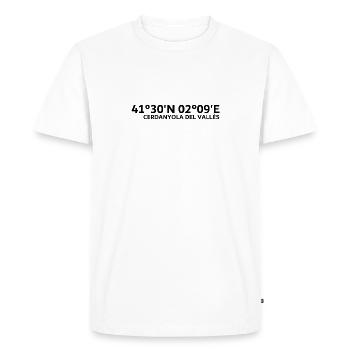 Cerdanyola del Vallès Coordinates - Men's Premium Organic T-Shirt - white - Front - Nico (187cm)