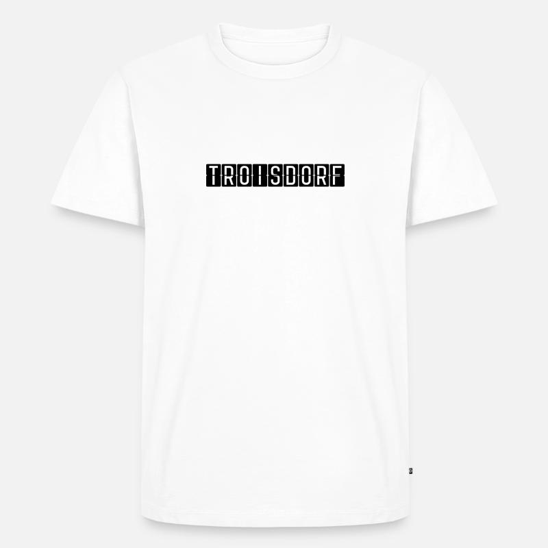 Troisdorf Flughafentafel - Männer Premium Bio T-Shirt - Weiß