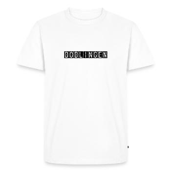 Panneau de l’aéroport de Böblingen - T-shirt Premium bio Homme - blanc - Devant - Nico (187cm)