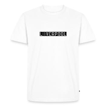 Panneau de l’aéroport de Liverpool - T-shirt Premium bio Homme - blanc - Devant - Nico (187cm)