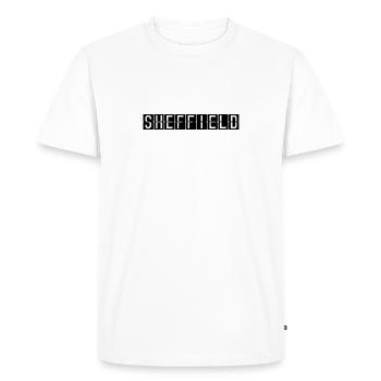 Sheffield Airport Sign - Men's Premium Organic T-Shirt - white - Front - Nico (187cm)