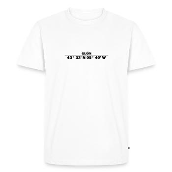 Gijón coordinates - Men's Premium Organic T-Shirt - white - Front - Nico (187cm)