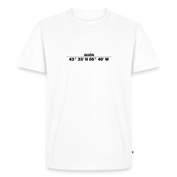 Gijón coordinates - Men's Premium Organic T-Shirt - white - Front - Nico (187cm)