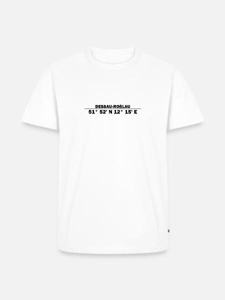 Dessau-Roßlau coordinates - Men's Premium Organic T-Shirt - white