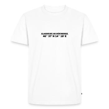 Klagenfurt am Wörthersee coordinates - Men's Premium Organic T-Shirt - white - Front - Nico (187cm)