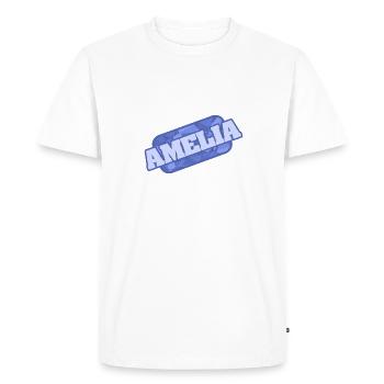 Amelia - Men's Premium Organic T-Shirt - white - Front - Nico (187cm)