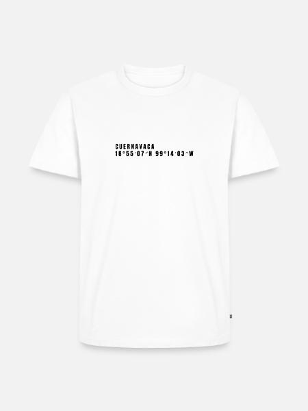 Coordonnées Morelos Mexique - T-shirt Premium bio Homme - blanc
