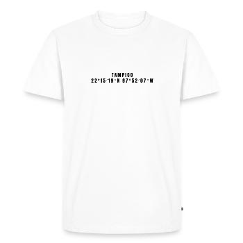 Coordonnées de Tampico Mexico - T-shirt Premium bio Homme - blanc - Devant - Nico (187cm)