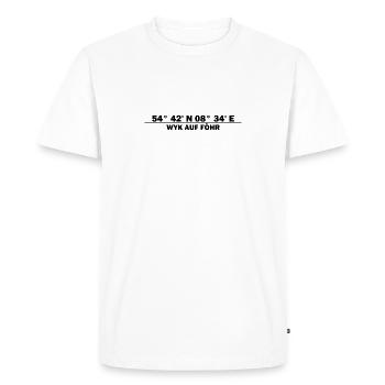 Coordonnées de Wyk on Föhr - T-shirt Premium bio Homme - blanc - Devant - Nico (187cm)