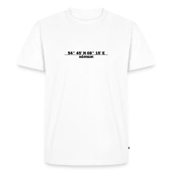 Coordonnées de Hörnum - T-shirt Premium bio Homme - blanc - Devant - Nico (187cm)