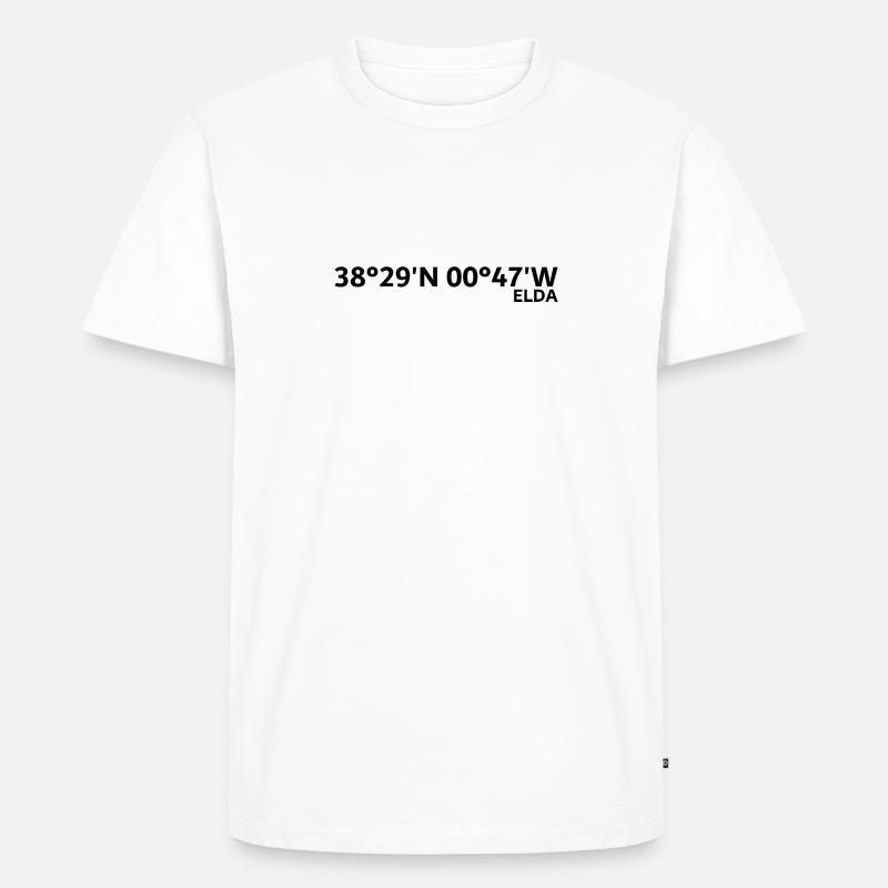Coordonnées Elda - T-shirt Premium bio Homme - blanc