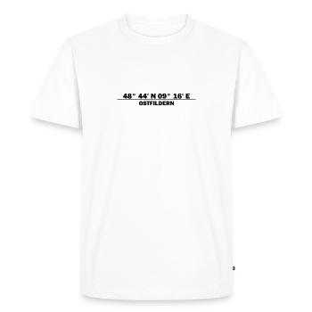 Ostfildern coordinates - Men's Premium Organic T-Shirt - white - Front - Nico (187cm)