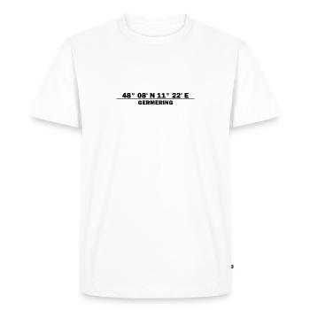 Germering coordinates - Men's Premium Organic T-Shirt - white - Front - Nico (187cm)