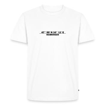 Memmingen coordinates - Men's Premium Organic T-Shirt - white - Front - Nico (187cm)