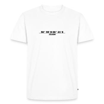 Jülich coordinates - Men's Premium Organic T-Shirt - white - Front - Nico (187cm)