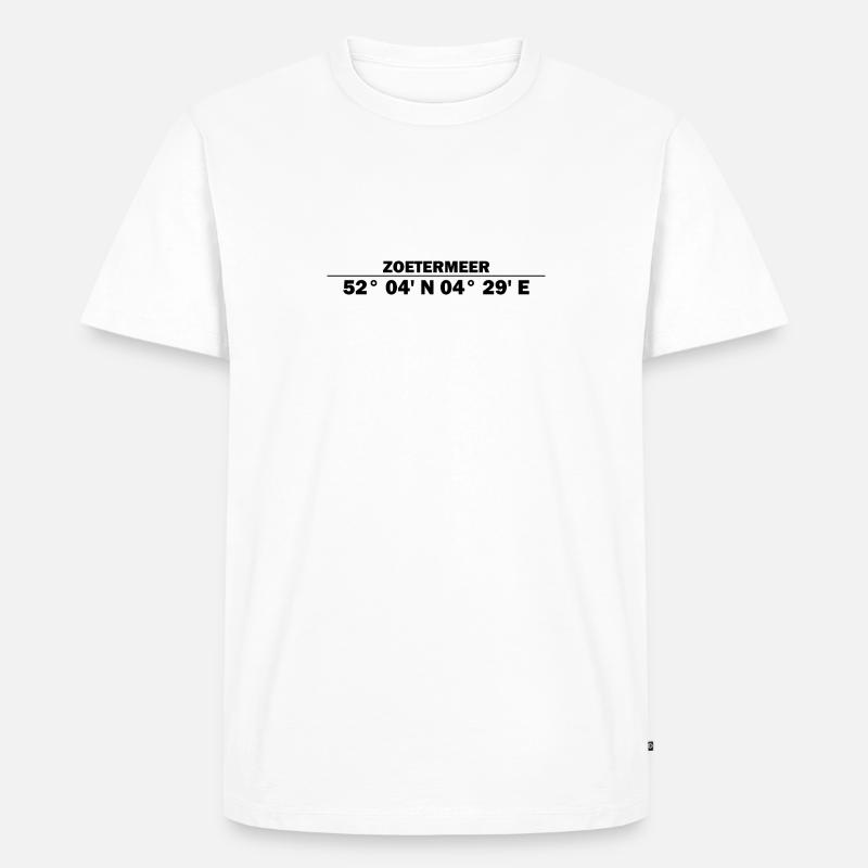 Zoetermeer coordinates - Men's Premium Organic T-Shirt - white