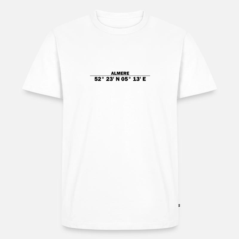 Almere coordinates - Men's Premium Organic T-Shirt - white