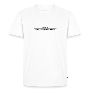 Coordonnées Venlo - T-shirt Premium bio Homme - blanc - Devant - Nico (187cm)