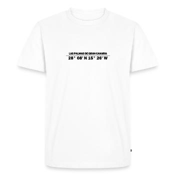 Coordonnées de Las Palmas de Gran Canaria - T-shirt Premium bio Homme - blanc - Devant - Nico (187cm)