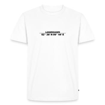 Coordonnées de Langenhagen - T-shirt Premium bio Homme - blanc - Devant - Nico (187cm)