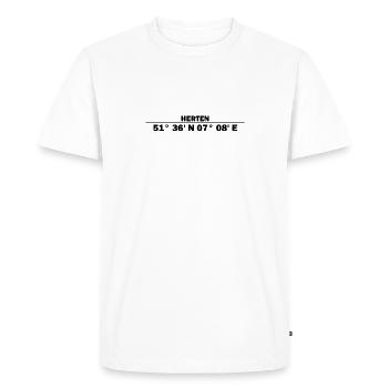Coordonnées Herten - T-shirt Premium bio Homme - blanc - Devant - Nico (187cm)