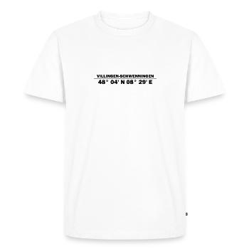 Coordonnées Villingen-Schwenningen - T-shirt Premium bio Homme - blanc - Devant - Nico (187cm)