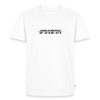 Landau in der Pfalz coordinates - Men's Premium Organic T-Shirt - white - Front - Nico (187cm)