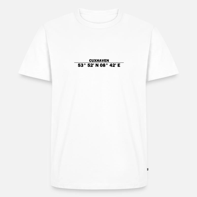Cuxhaven coordinates - Men's Premium Organic T-Shirt - white