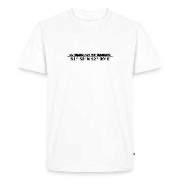 Coordonnées de Lutherstadt Wittenberg - T-shirt Premium bio Homme - blanc - Devant - Nico (187cm)