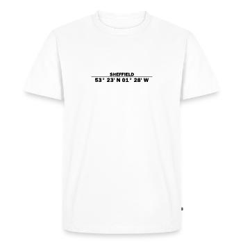 Sheffield coordinates - Men's Premium Organic T-Shirt - white - Front - Nico (187cm)