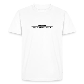 St Helens coordinates - Men's Premium Organic T-Shirt - white - Front - Nico (187cm)