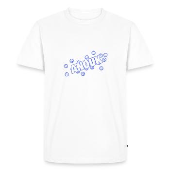 Hearts for Anouk Love Heart - Men's Premium Organic T-Shirt - white - Front - Nico (187cm)