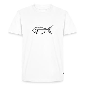 Elegant fish sea dweller - Men's Premium Organic T-Shirt - white - Front - Nico (187cm)