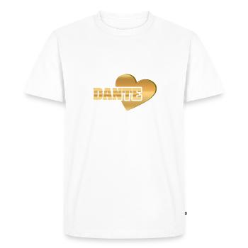 Dante as Gold - Men's Premium Organic T-Shirt - white - Front - Nico (187cm)
