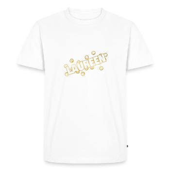 Prénom Laureen - T-shirt Premium bio Homme - blanc - Devant - Nico (187cm)