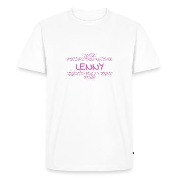 Lenny - Men's Premium Organic T-Shirt - white - Front - Nico (187cm)