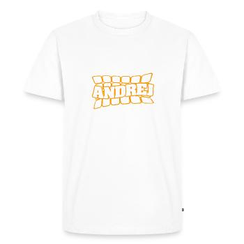 Andrej - T-shirt Premium bio Homme - blanc - Devant - Nico (187cm)