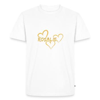 Rosalie - Men's Premium Organic T-Shirt - white - Front - Nico (187cm)