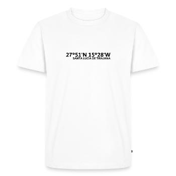 Coordonnées de Santa Lucía de Tirajana - T-shirt Premium bio Homme - blanc - Devant - Nico (187cm)