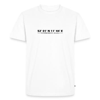 Coordonnées de Schönebeck (Elbe) - T-shirt Premium bio Homme - blanc - Devant - Nico (187cm)