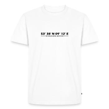 Coordonnées Nienburg/Weser - T-shirt Premium bio Homme - blanc - Devant - Nico (187cm)