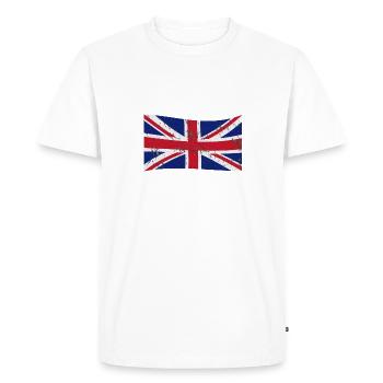Royaume-Uni - T-shirt Premium bio Homme - blanc - Devant - Nico (187cm)