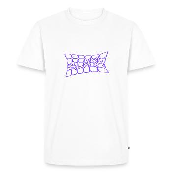 Name: Alaya - Men's Premium Organic T-Shirt - white - Front - Nico (187cm)