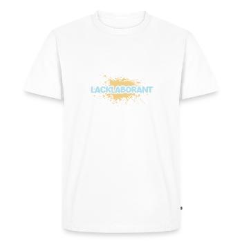 Technicien de laboratoire de peinture - T-shirt Premium bio Homme - blanc - Devant - Nico (187cm)