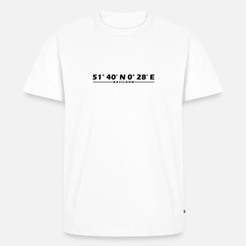 Basildon Coordinates - Men's Premium Organic T-Shirt - white