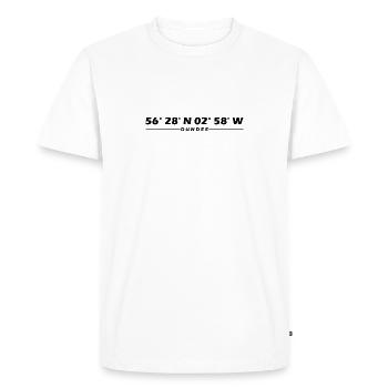 Coordonnées dundee - T-shirt Premium bio Homme - blanc - Devant - Nico (187cm)
